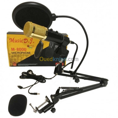 Kit Microphone à condensateur Professional M-800U jack 3.5 mm Avec Support De Fixation
