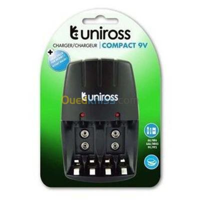 Chargeur de pile UNIROSS COMPACT X4 AA/AAA/9V Ni-Mh ou Ni-Cd UCW001