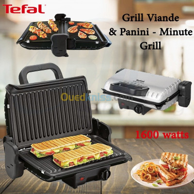 Grill Viande & Panini - Minute Grill 1600W  -Tefal