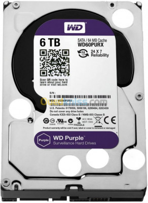 Disque WD Purple Surveillance 6TB 3.5"