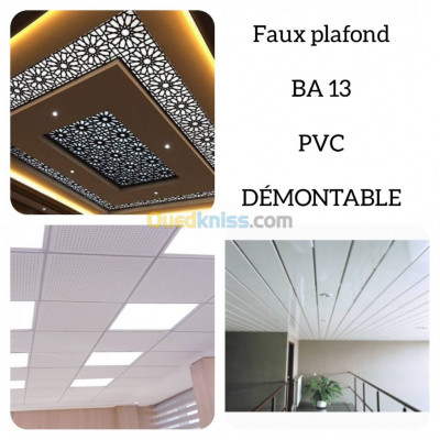 decoration-furnishing-faux-plafond-pvc-ba13-bab-ezzouar-alger-algeria