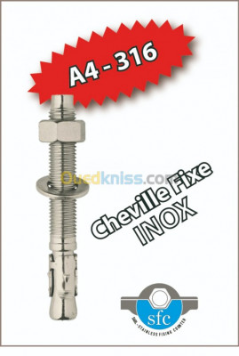 Cheville fixe INOX A4 (316)