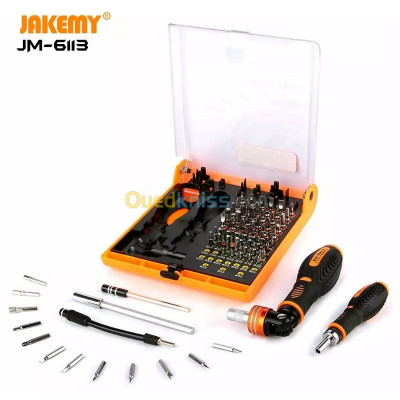 Kit tournevis magnétique outils réparation 73 pcs JAKEMY JM-6113 flexible réglable