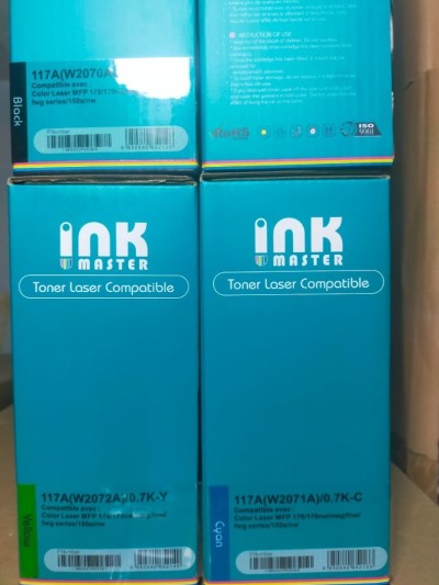 Pack Laser HP C117A_W2070A/150A_178NW  (BK-C-M-Y) INK MASTER