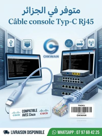 كابلات-ومحولات-cable-console-type-c-rj45-cisco-18-m-باب-الزوار-الجزائر