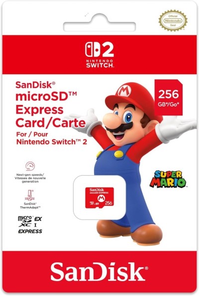 SANDISK CARTE MEMOIRE EXPRESS POUR NINTENDO SWITCH 2