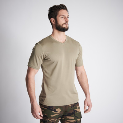 SOLOGNAC T-shirt Manches courtes respirant chasse homme 100 vert clair