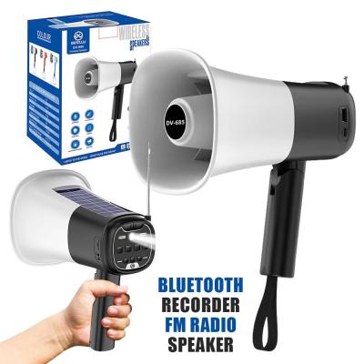 Mégaphone extérieur solaire  Portable, Bluetooth 5.3 et fonction enregistrement