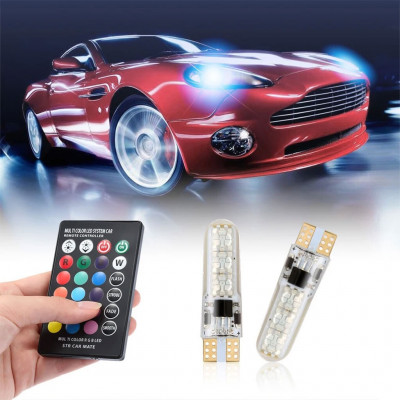 accessoires-electroniques-lot-de-2-led-multicolore-pour-voiture-12v-t10-blida-algerie