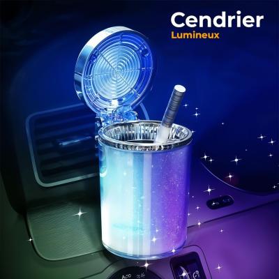 Cendrier Ciga-rete avec couvercle anti-odeur à éclairage coloré