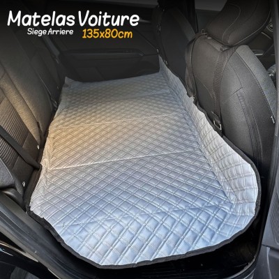 Matelas de Voiture Pliable avec Sangles Solides pour Siege Arrière