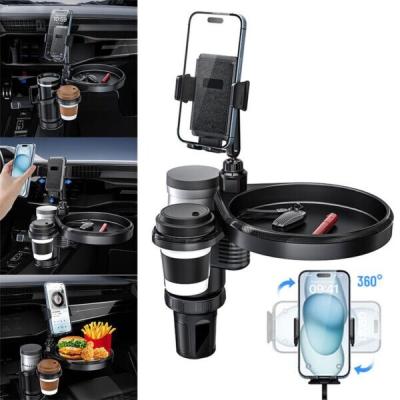 Plateau Multifonction pour Voiture - Extensible avec Porte-Gobelet & Support Téléphone