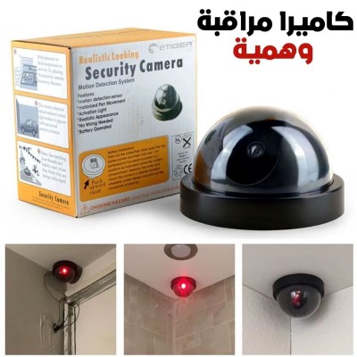 Caméra Factice de Surveillance Dôme avec LED Clignotante - كاميرا مراقبة وهمية مع ضوء 