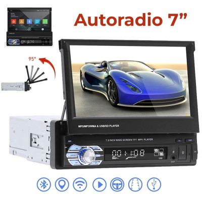 composants-materiel-electronique-autoradio-avec-ecran-tactile-retractable-7-pouce-bluetooth-blida-algerie