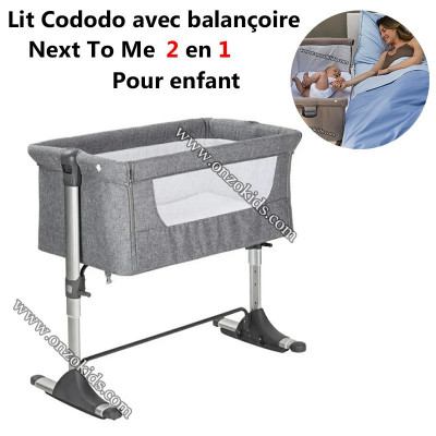 Lit Cododo avec balançoire Next to me 2en1 pour bébé | Mini pouce