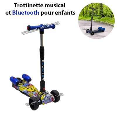 Trottinette musical et Bluetooth pour enfants