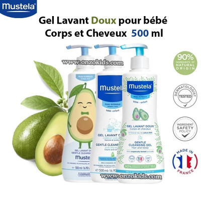 Gel Lavant Doux pour bébé  Corps et Cheveux 500ml | Mustela