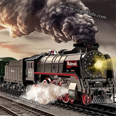 Train à vapeur électrique avec batterie rechargeable