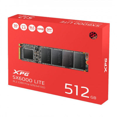 DISQUE ADATA XPG SX6000 Lite M.2 512 Go PCI Express 3.0 3D TLC NVMe