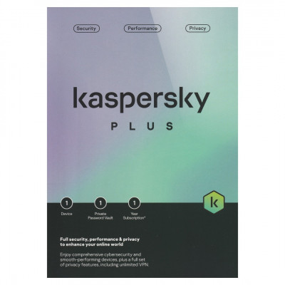 Kaspersky Plus 1 poste Abonnement 1 Année