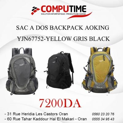 SAC A DOS BACKPACK AOKING YJN67752-YELLOW GRIS BLACK