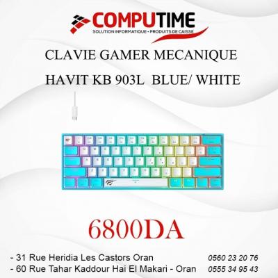 CLAVIE GAMER MECANIQUE HAVIT KB 903L  BLUE/ WHITE