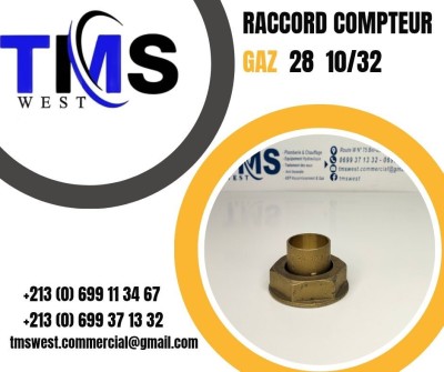 Raccord Compteur Gaz libre 28 10/32
