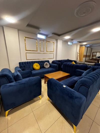 Salon bleu royal haut de gamme (disponible + sur commande)