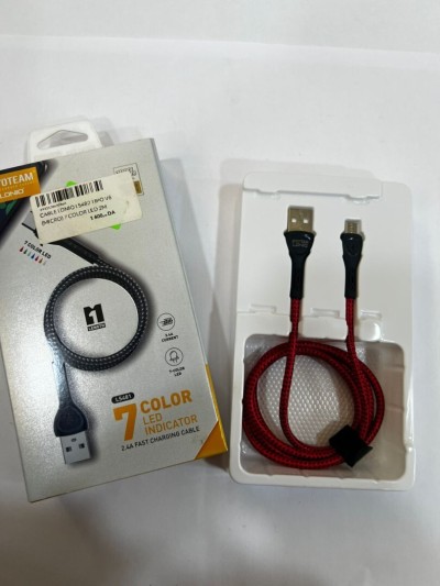 CABLE LDNIO LS482 TIPO V8 (MICRO) 7COLOR LED 2M 