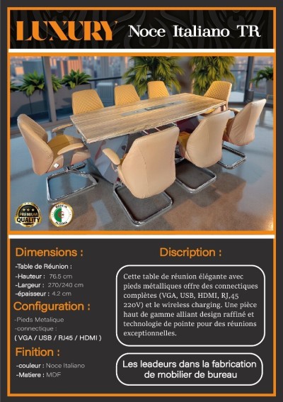 TABLE DE RENUION PDG-VIP -TOUTE LES GAMMES -IMPORTATION 