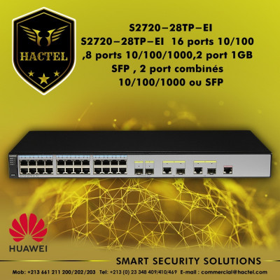 Switch Huawei S2720-28TP-EI 16 ports méga,8 ports giga,2 port 1GB SFP , 2 port combinés giga ou SFP