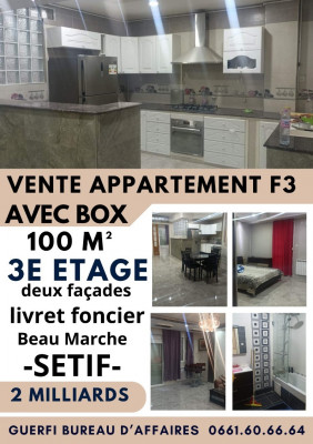 Vente Appartement F3 Sétif Setif