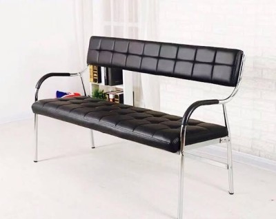 banquette moderne avec un siège en simili-cuir noir matelassé , disponible 2 ou 3 places 