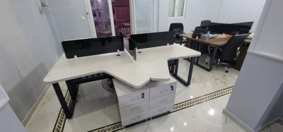 bureaux-caissons-station-de-travail-4-places-avec-des-caisson-individuels-3-tiroirs-bir-mourad-rais-alger-algerie