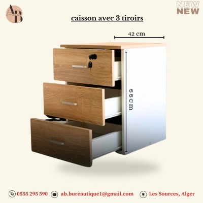 Caisson de bureau avec 3 tiroirs