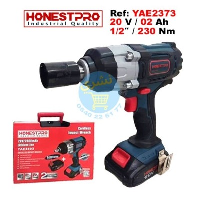 Clé a Choc a Batterie Honestpro 20v, 230 Nm,1/2 P, YAE2373