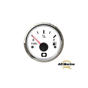 Jauge de carburant 10-180 ohm blanc/polie pour bateau 