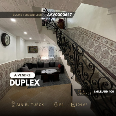 Vente Duplex F4 Oran Ain el turck
