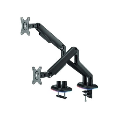 VORTEX VRX63-C024GL - SUPPORT DOUBLE ÉCRAN LED - 17" À 32" - RGB - VESA 75/100 - FIXATION BUREAU