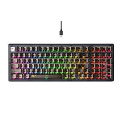 CLAVIER HAVIT KB875L Fully Transparent Backlit Mechanical Gaming Keyboard
