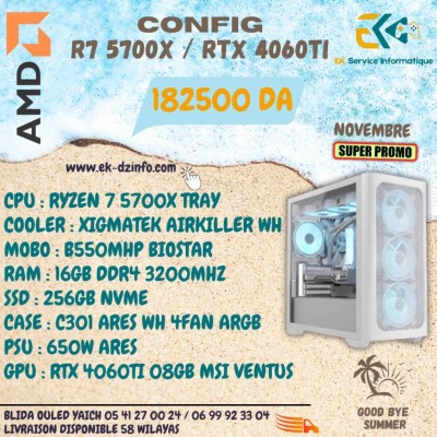 PC GAMER CONFIG R7 5700X / RTX 4060 TI