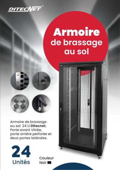 Armoire de brassage au sol 24 u DITECNET  
