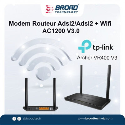 Modem routeur VDSL/ADSL2 + Wi-Fi AC1200 V3.0 Réf: Archer VR400 TP-LINK