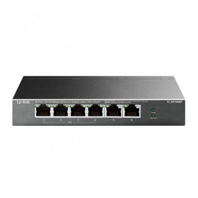 Switch de bureau 6 ports 10/100 Mbps avec 4 ports PoE+ Réf:TL-SF1006P TP-LINK 