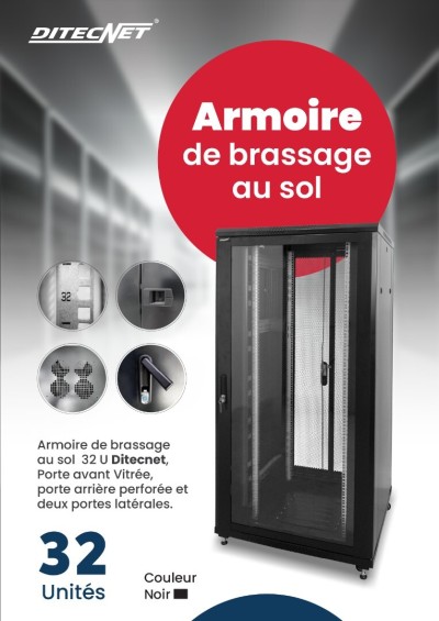 Armoire de brassage au sol  32 U  DITECNET 