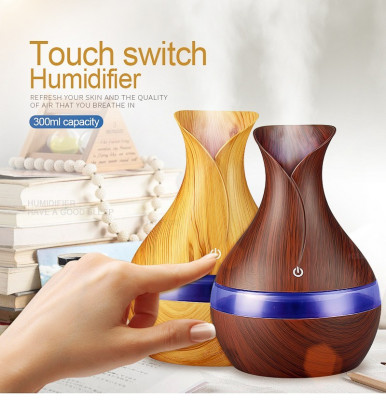 humidificateur vase 300ml Aromathérapie Diffuseur Avec 7 Couleur LED Lumière V2