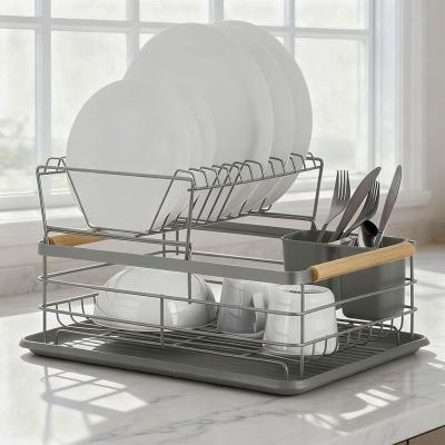 Égouttoir Double Niveau Premium avec Plateau pour Cuisine