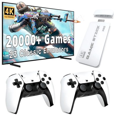 Console Rétro M15 Game Stick Pro 4K  20 000 Jeux + 2 Manettes Sans Fil