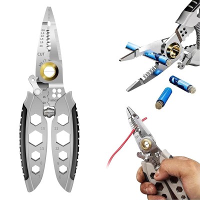 Pince Multifonction 9-en-1 pour Dénudage et Coupe de Câbles  17,8 cm