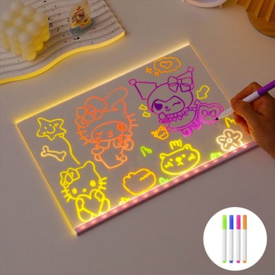 Tableau à Dessin LED coloré + 4 stylos - 30x20cm